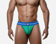 PUMP! Round2 Thongs Elastic Ribbed Cotton String Green 17021 384