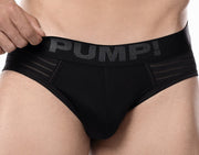 PUMP! Whisper Brief Subtly Sheer Stripes Nylon Cup 40mm Matt Black 120771