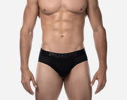 PUMP! Whisper Brief Subtly Sheer Stripes Nylon Cup 40mm Matt Black 120774
