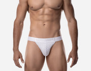 PUMP! Whisper Jockstrap Light Sheer Stripes Matt White Jock 150833