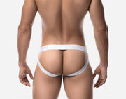 PUMP! Whisper Jockstrap Light Sheer Stripes Matt White Jock 150834