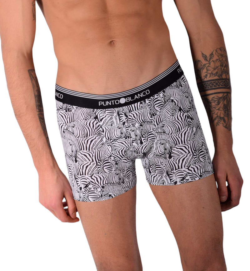 Punto Blanco Boxer Extinct Animal Boxers Recycled Fabric Zebra 33507 Tab