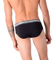 Punto Blanco Brief Metallic Slip Mens Briefs Lycra Comfort Black 3463 6