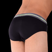 Punto Blanco Brief Metallic Slip Mens Briefs Lycra Comfort Black 3463 6