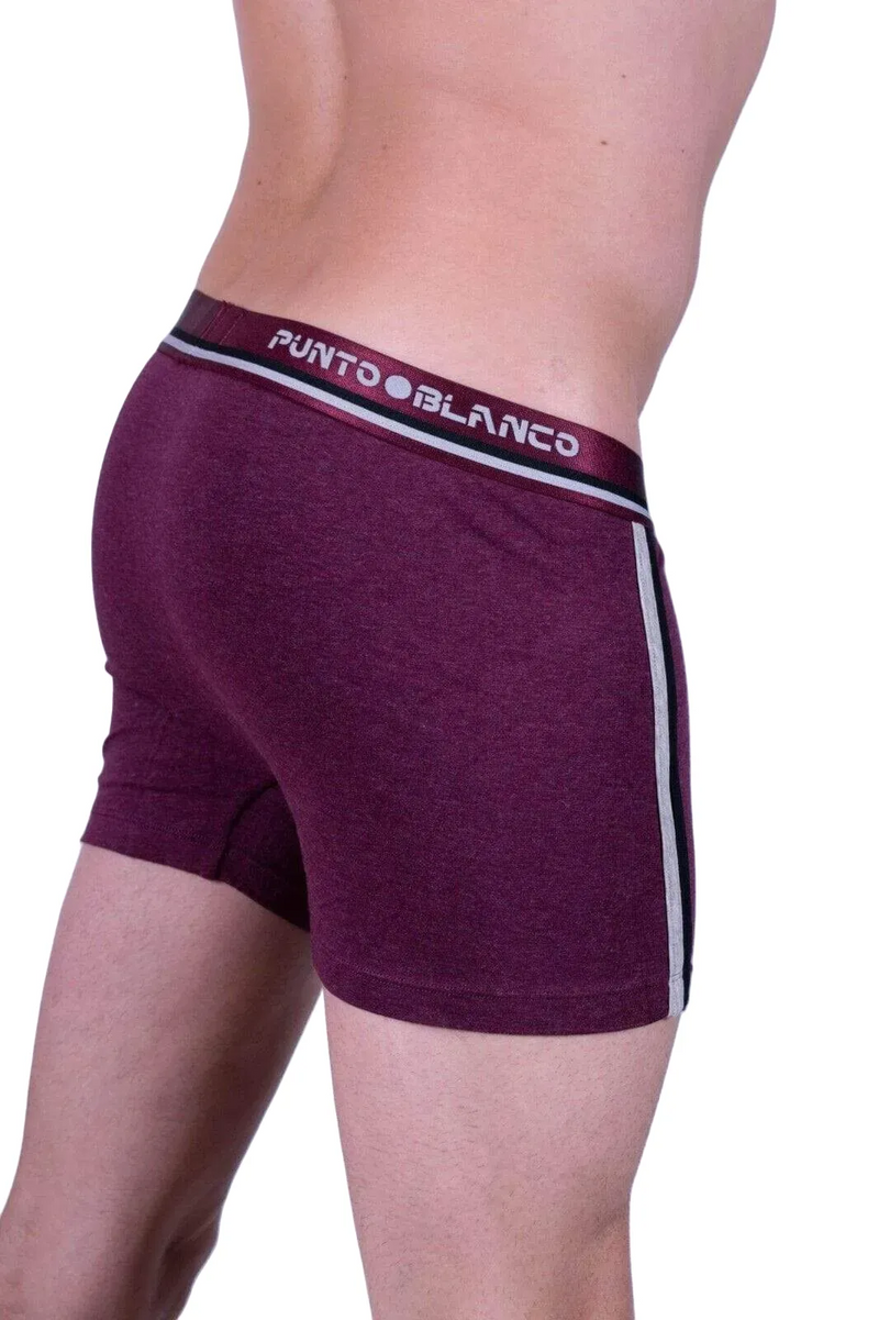 XL Punto Blanco Boxer Sport Discovery Boxers Sporty Cotton Undies Burgundy 3483 17