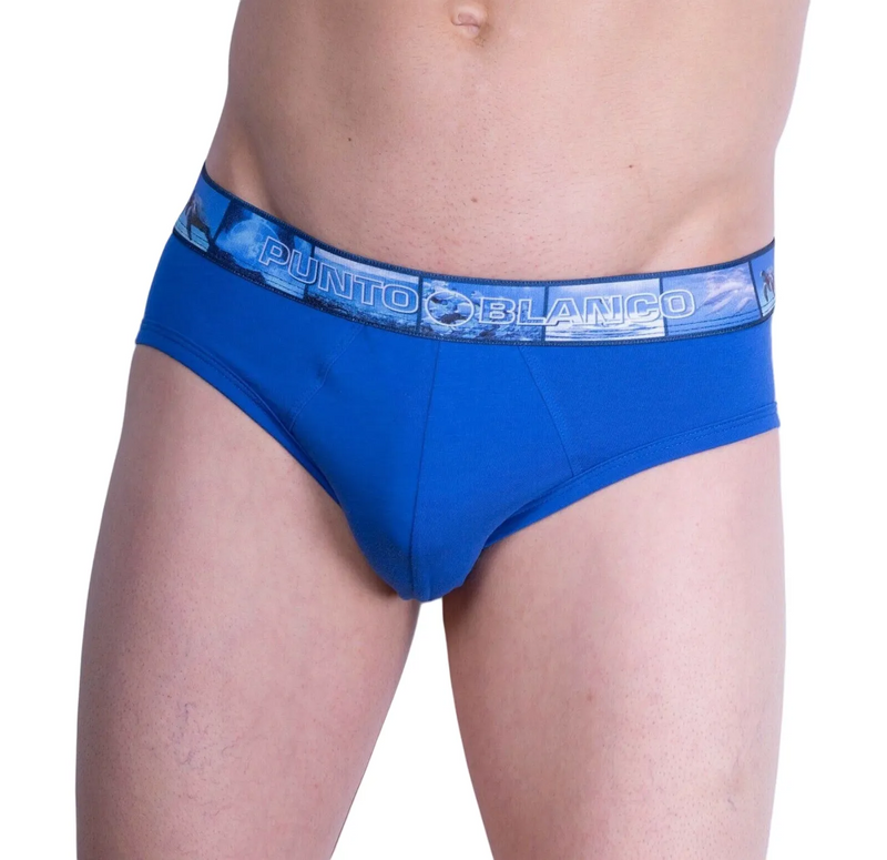 Punto Blanco Water Seas Briefs Soft Organic Cotton Royal 3387 28