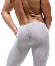 RUFSKIN 3/4 Length Lounge Tight Legging BALFOUR Perforated Stretch Cotton Grey4