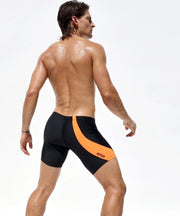 RUFSKIN Biker Shorts HADDOCK Premium Stretch Nylon Black/Orange 775
