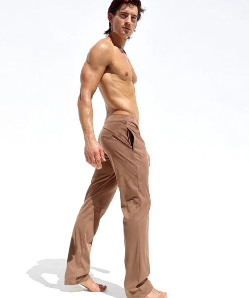 RUFSKIN Lounge Pants Stephan Bark Slim Straight - Leg Stretch Brushed Suede TN12