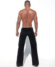 RUFSKIN Pants MAGNUS Black Stretch Corduroy Low - Rise Mildly Relaxed Leg 16