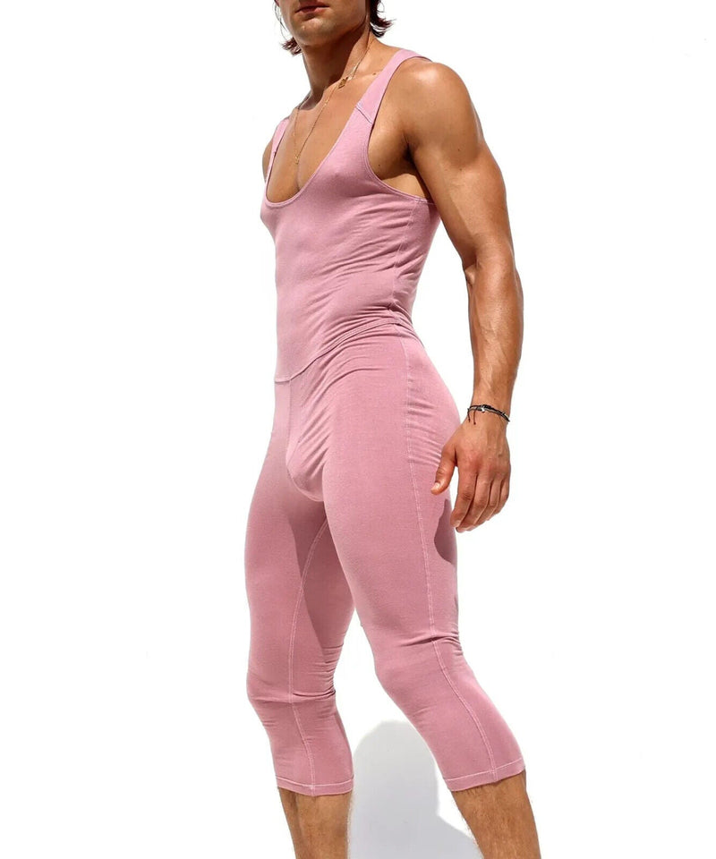 RUFSKIN's Bodysuit LOLO Supple Stretch Rayon Singlet Hemmed 3/4 Rosewood