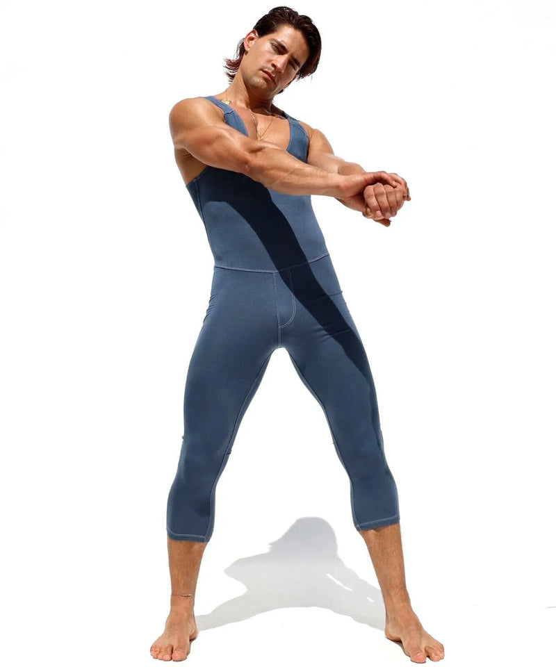 RUFSKIN's Bodysuit LOLO Supple Stretch Rayon Singlet Hemmed at 3/4 Slate