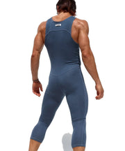 RUFSKIN's Bodysuit LOLO Supple Stretch Rayon Singlet Hemmed at 3/4 Slate