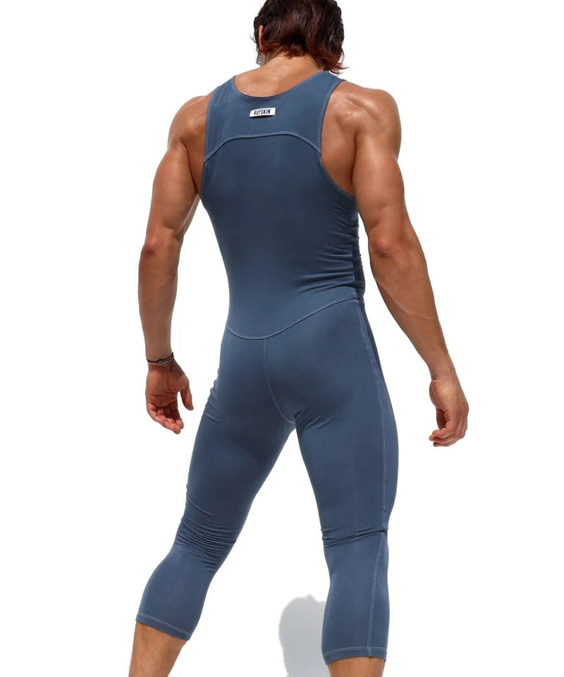 RUFSKIN's Bodysuit LOLO Supple Stretch Rayon Singlet Hemmed at 3/4 Slate