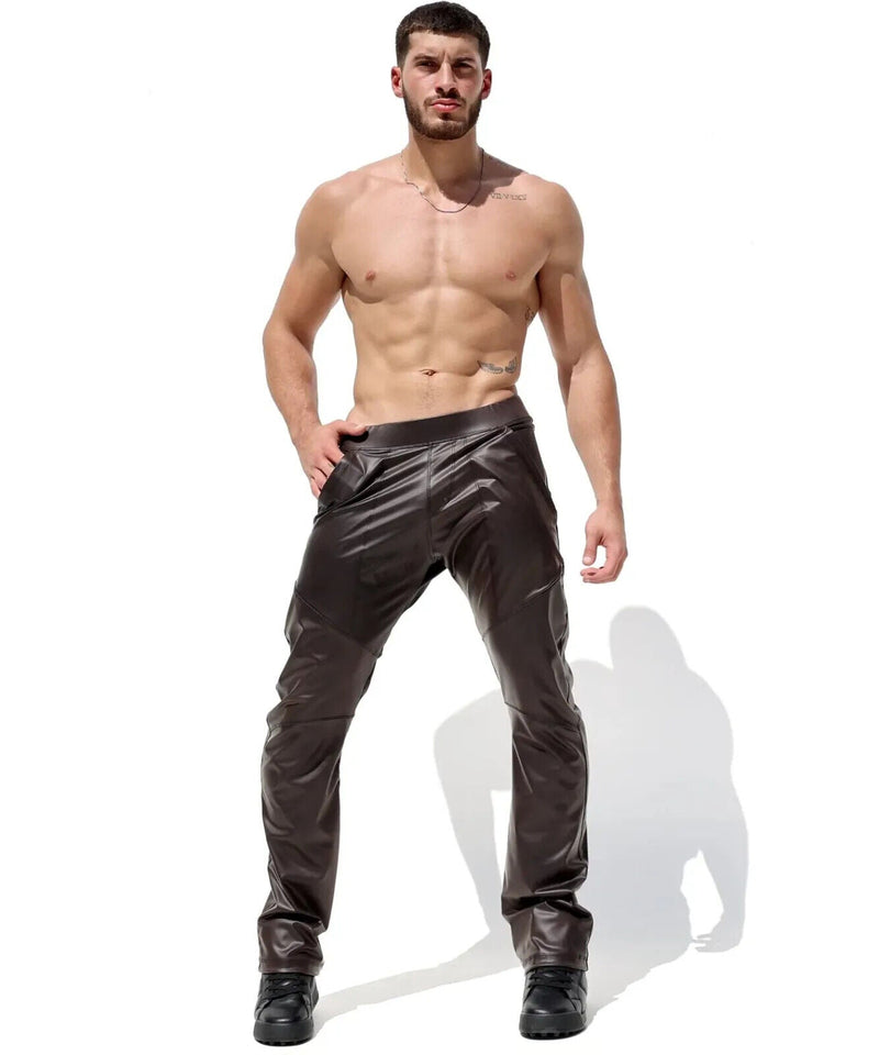 RUFSKIN Slim-Fit Straight-Leg Lounge Pant Back-Yoke Deluxe Matte Brown Has**