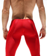 RUFSKIN Sport Leggings LEWIS Premium Shape Retention Stretch Nylon Red 413