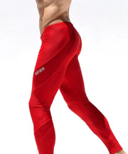 RUFSKIN Sport Leggings LEWIS Premium Shape Retention Stretch Nylon Red 411