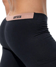 RUFSKIN Sport - Lounge Leggings ZENITH Stretch Cotton Loop Terry in Jet Black 73