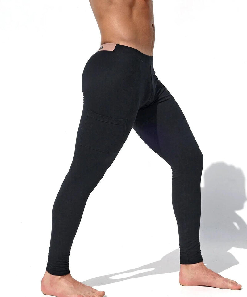RUFSKIN Sport - Lounge Leggings ZENITH Stretch Cotton Loop Terry in Jet Black 71