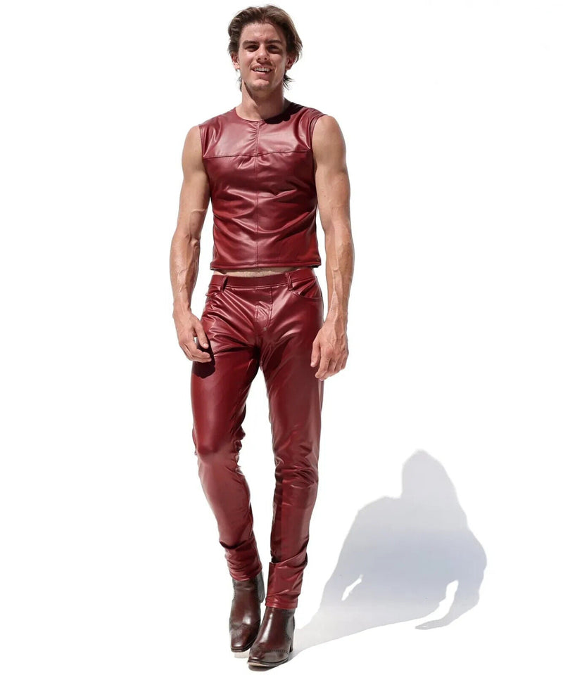 RUFSKIN Tank Top Sylvester Sleeveless T - Vibe Stretch Matte Red Blood Hue 717