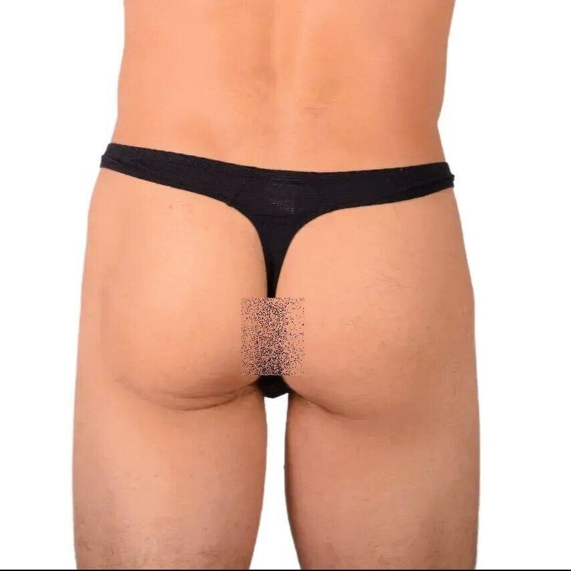 S SMU Sensual Black Thong MX20 341134