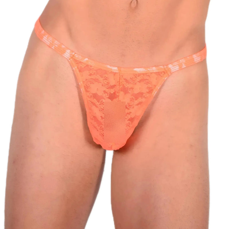 S SMU Sensual C - Thru Fresh Orange Thong 33569 MX132