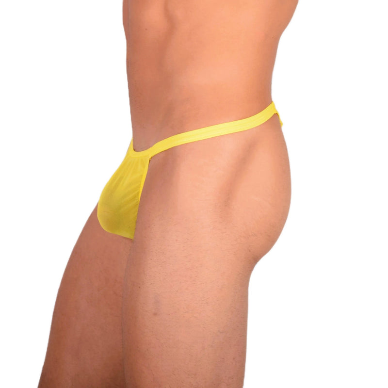 S SMU Sensual C - Thru Yellow Thong 33682 MX152
