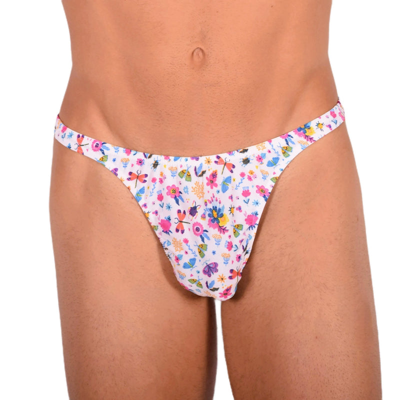 S SMU Sensual Color Explosion White Thong 33680 MX151