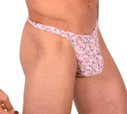 S SMU Sensual Floral Pink Thong 33639 MX144