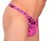 S SMU Sensual Party Pink/Black Thong 33525 MX137
