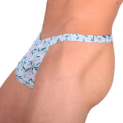 S SMU Sensual Thong Floral Turquoise 33570 MX131