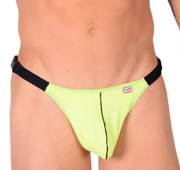 PIKANTE Special Thongs With Detachable Snaps Silky Soft Thong Green 0500 1