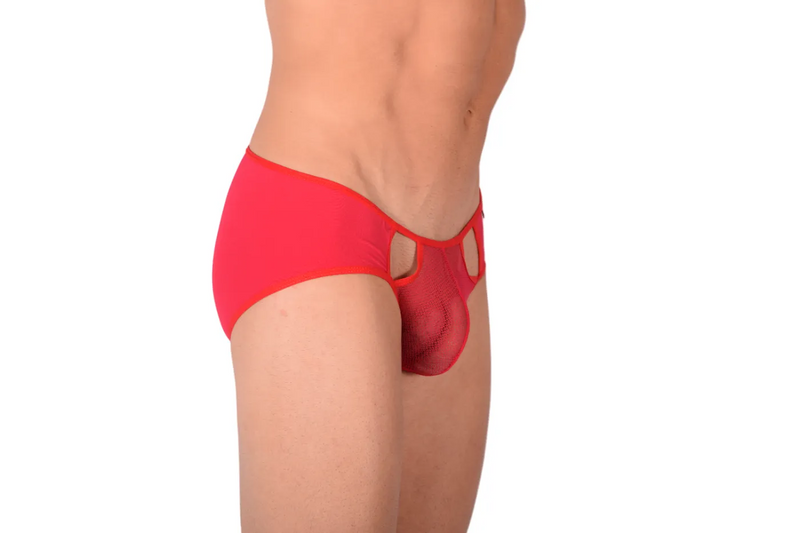 Pikante Brief Aston Slip En Nylon Briefs Red 8711 2