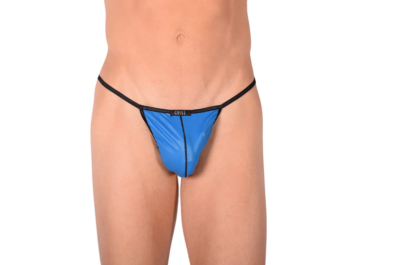 GREGG HOMME Boytoy String With T-Back Very Light Fabric in Teal 95014 157