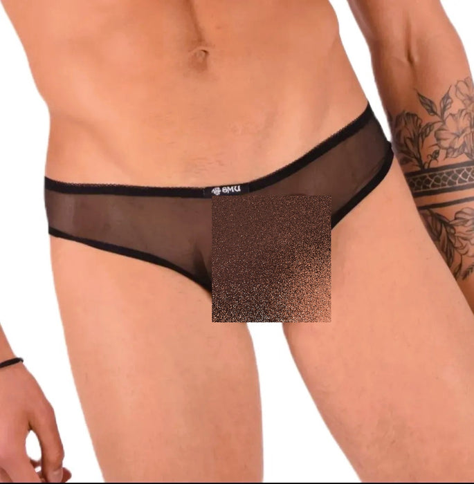 XS SMU Aristocrat C-Thru Lace Brief Black/Red 33610 MX14