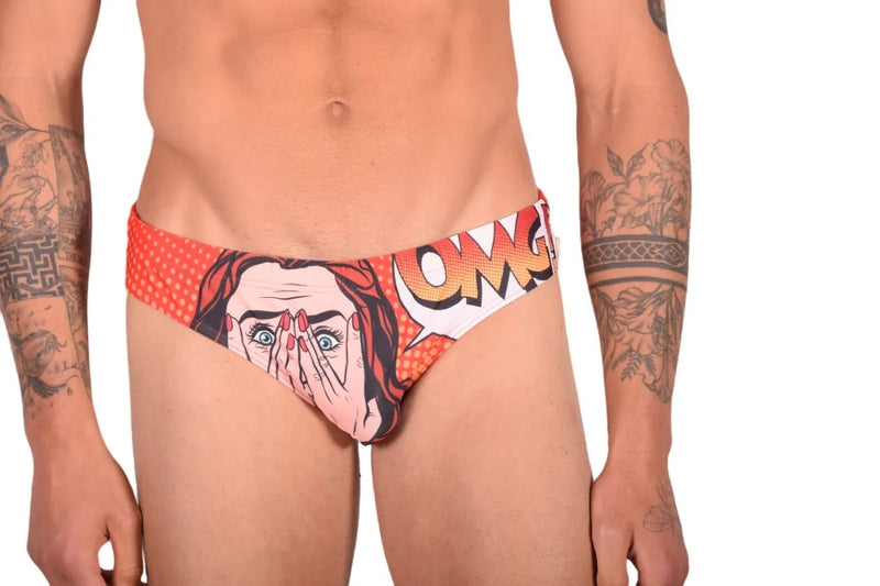 Marcuse Anime Swim-Briefs Red 2