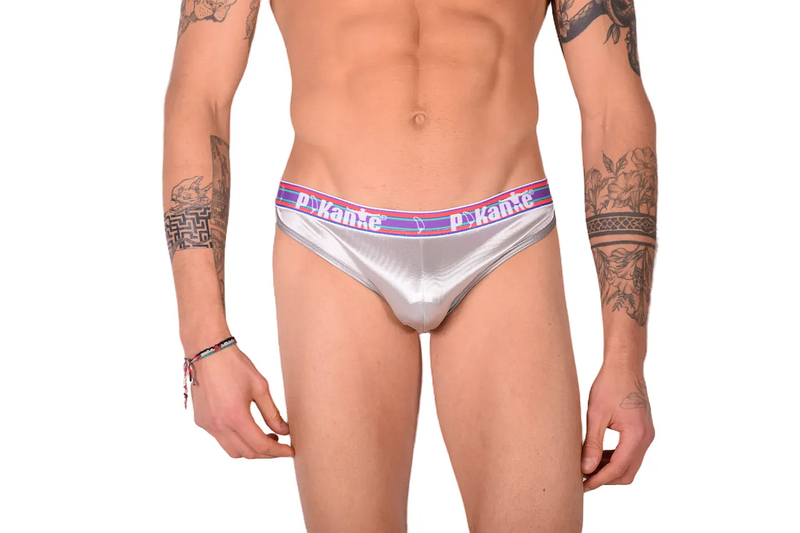 PIKANTE Men Jock Secret Jockstrap Silky Fabric Silver 9291 2
