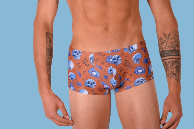 SMU Mini Hipster Skulls Soft Fabric Copper P01005 H44