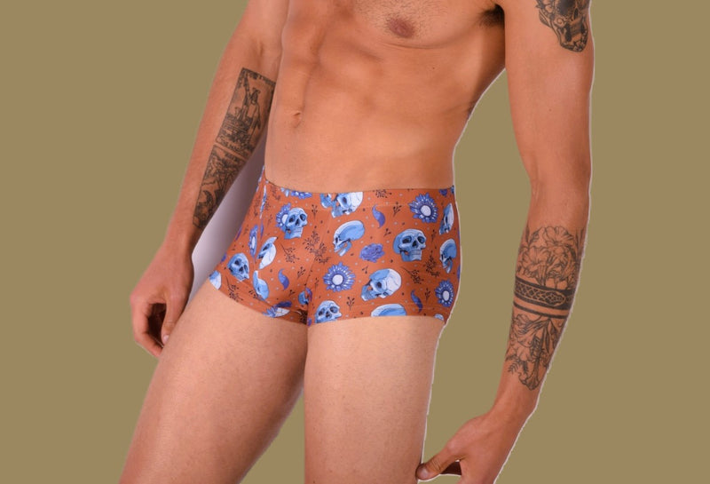 SMU Mini Hipster Skulls Soft Fabric Copper P01005 H44