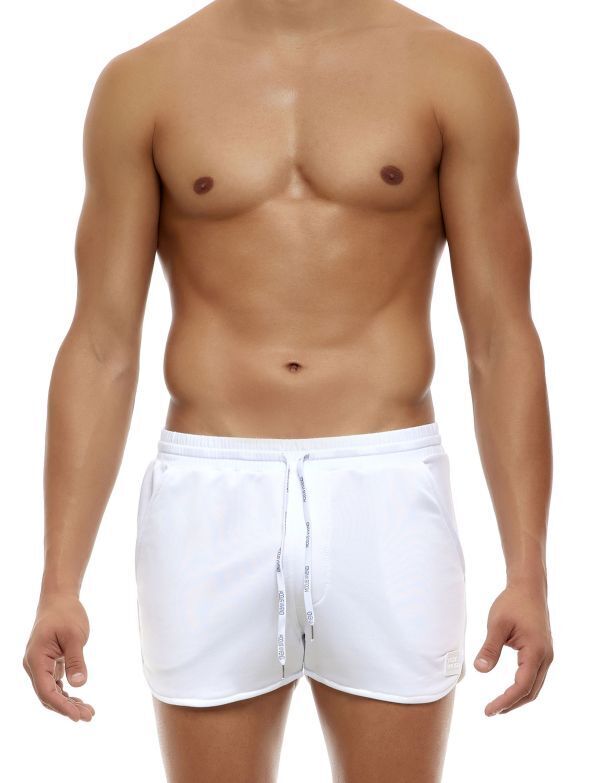 Short Modus Vivendi Diagonal Tricot Jogging-Cut Shorts Adjustable White 10353
