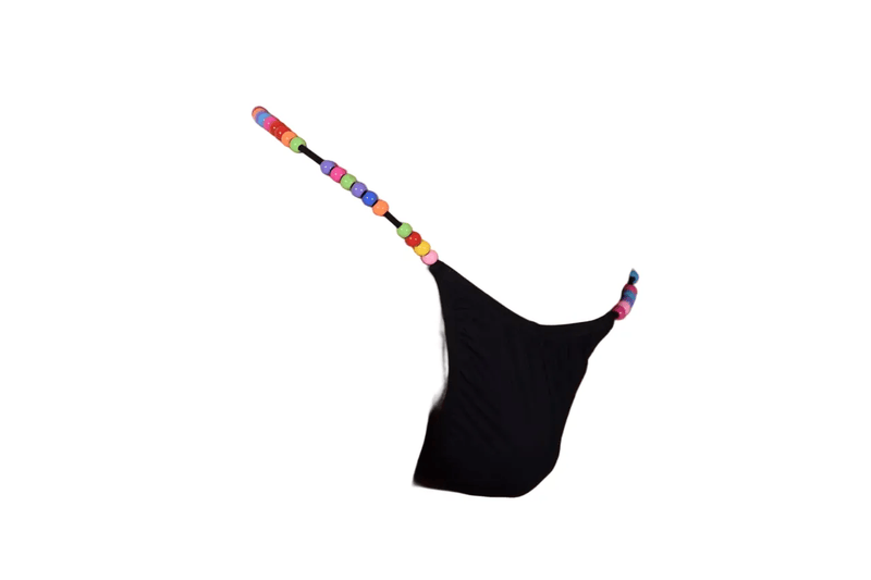 S/M SMU Black Thong colorful decoration 28''32'' Waist MX10 1005634