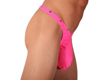 S/M SMU Mens Swim Big Bulge Pink Thong 33403 MX117