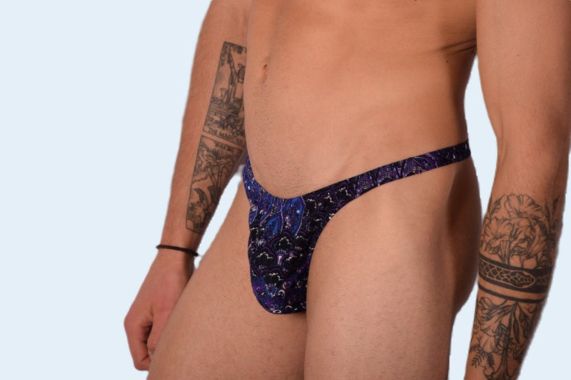 S/M SMU Mens Underwear Thong Dark Brilliant 33339 MX114