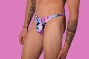 S/M SMU Mens Underwear Thong Flowers 33333 MX113