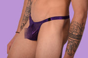 S/M SMU Mens Underwear Thong Sheer Snaps 33328 MX115