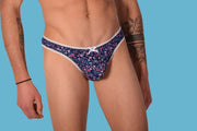 S/M SMU Mens Underwear Thong Tanga Flowers 33330 MX111