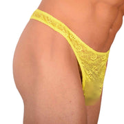 S/M SMU Sensual C - Thru Yellow Thong MX20 340855