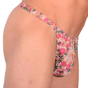 S/M SMU Sensual Thong Floral Explosion Brown 33576 MX135
