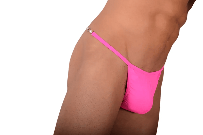 S/M SMU String Pearl and Rhinestones Pink 30''32'' Waist MX10 1005796