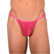 S/M SMU Tanning Walking around sheer C - Thru Pink Thong MX19 339901